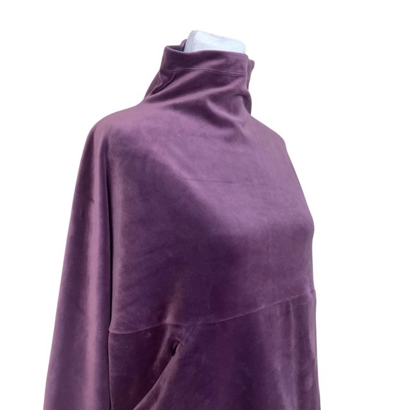 PrAna Phoenix Velour Top Funnel Neck in Raisin Soft Cozy Athleisure Yoga Sz S - Picture 5 of 16